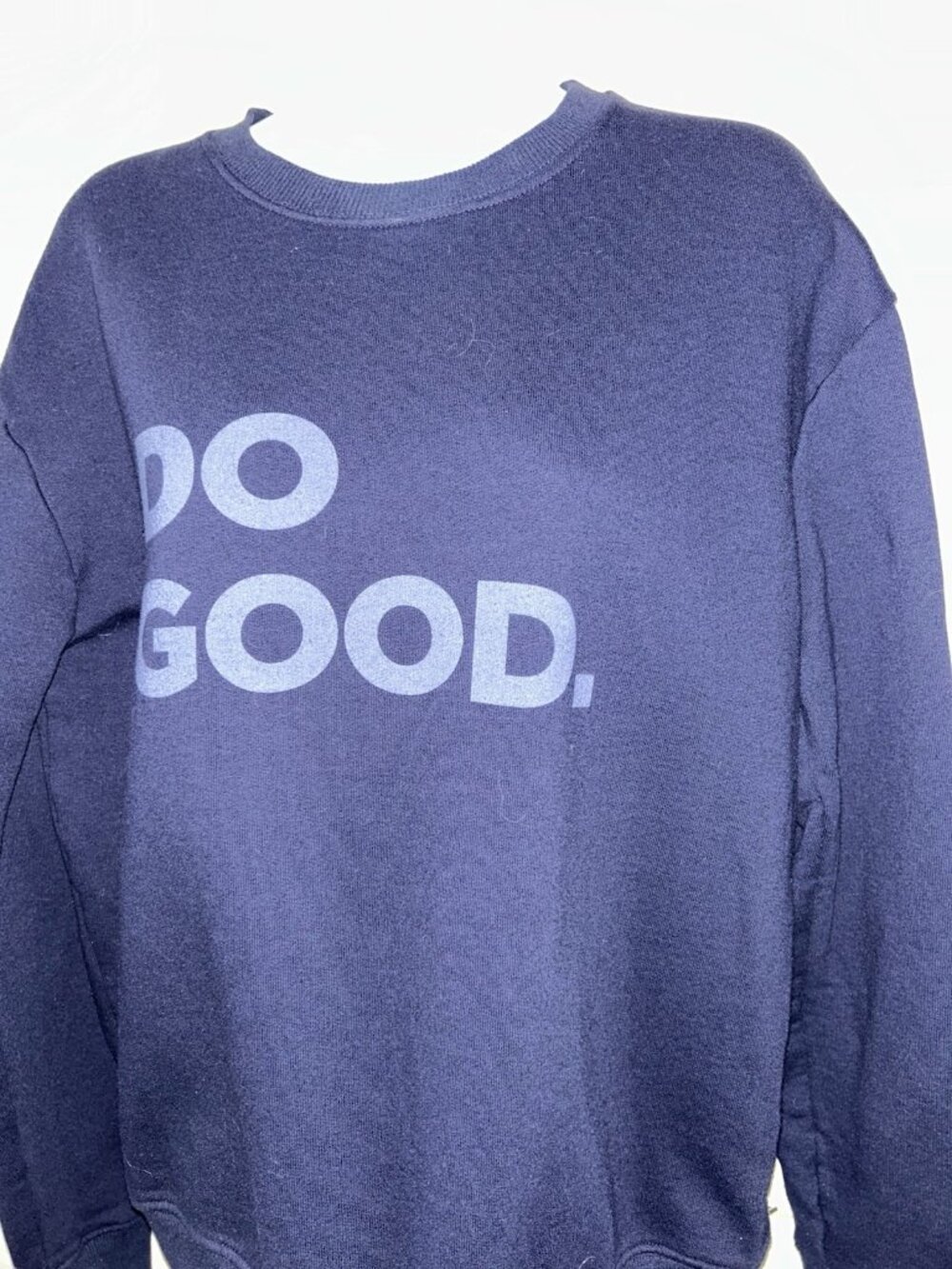 Cotopaxi Sz LARGE Navy Blue Sweatshirt Do Good Organic Cotton Crew Neck EUC